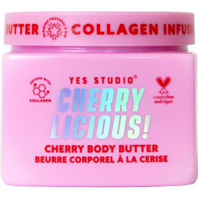 Yes Studio Cherry Licious šlehané tělové máslo s vůní třešní 400 g – Zboží Dáma