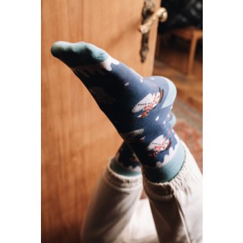 More Asymetrické ponožky Snowmen 079-244 BAVLNA