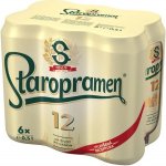 Staropramen 12 světlý ležák multipack 5% 6 x 0,5 l (plech) – Zboží Dáma
