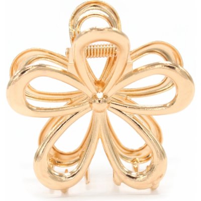 Skřipec na vlasy - kovový květ Barva: zlatá – Zboží Dáma