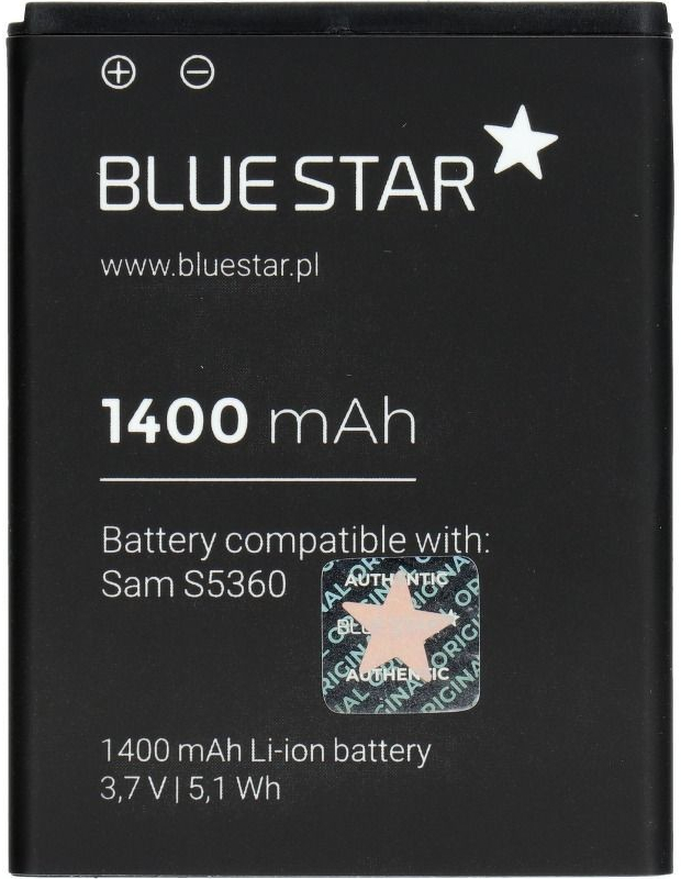 Blue Star Premium Samsung S5360 Galaxy Y/Wave Y (S5380) 1400 mAh