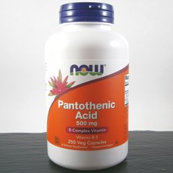 Now Foods Kyselina pantothenová vitamin B5 500 mg 250 kapslí