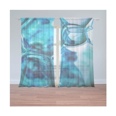Sablio Záclony Modré bubliny: 2ks 150x250cm – Hledejceny.cz