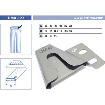 Texi Zakladač poutek pro šicí stroje UMA-122 25/12,5 M