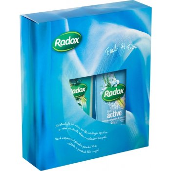 Radox Feel Active sprchový gel 250 ml + Stress Relief pěna do koupele 500 ml dárková sada