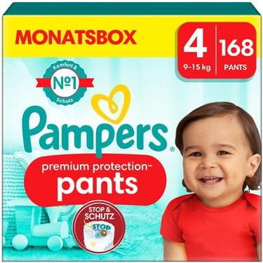 Pampers Premium Protection Pants 4 9-15kg 168 ks