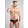 Pánské erotické prádlo Slipy Maskulo BR074-10 Printed Mesh Briefs červené