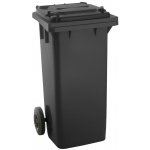Popelnice PROTECO popelnice 120 L plastová černá s kolečky, 10.86-P120-C (Antracit) – Zboží Mobilmania