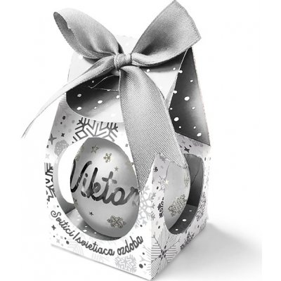 Nekupto Vánoční koule se jménem Viktorie svítící skleněná 5,8 cm – Zboží Dáma