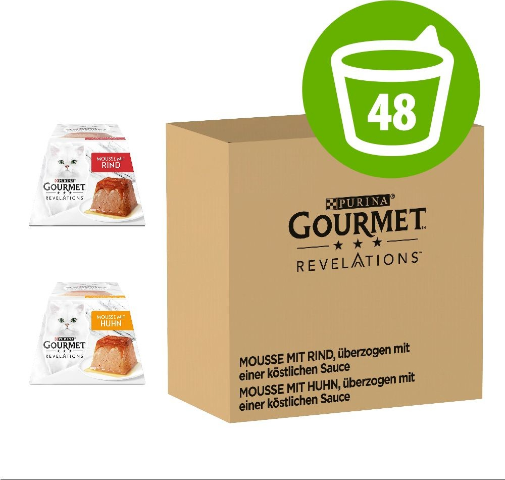 Gourmet Revelations Mousse pro kočky losos a tuňák 48 x 57 g