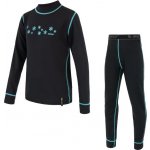 SENSOR DOUBLE FACE dětský komplet triko spodky vločky černá – Zboží Mobilmania