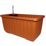 Plastia Samozavlažovací truhlík SIESTA LUX 60x20x19 cm terakota – Hledejceny.cz