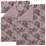 Livarno povlečení z mikrovláknitého saténu květiny/růžová 140x200 70x90 – Zboží Dáma