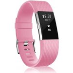 BStrap Silicone Diamond pro Fitbit Charge 2 pink, velikost L STRFB0267