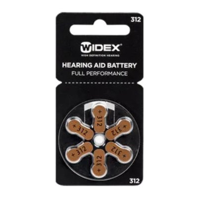 Baterie do naslouchadel Widex 312 6ks