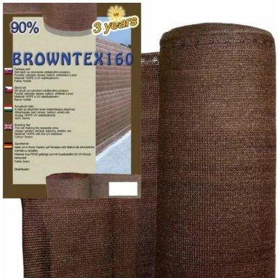 TOMPET Stínící tkanina na plot 1,0x50m Browntex 90% 20314
