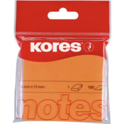 Bloček Kores 75x75 mm oranžové 100listů – Hledejceny.cz
