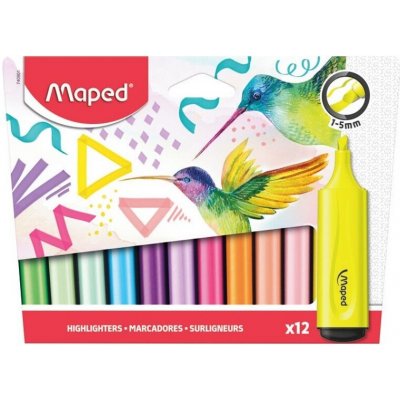 Maped Fluo Peps classic + pastel 12 ks – Hledejceny.cz