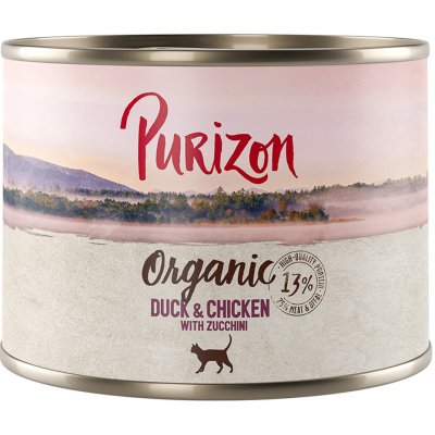 Purizon Organic kachna a kuřecí s cuketou 24 x 0,2 kg