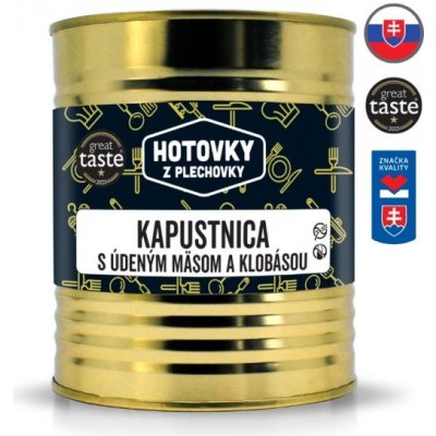 Hotovky z plechovky Zelňačka u uzeným masem a klobásou 0,8 l – Sleviste.cz