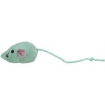 Trixie Plyšová myš s rolničkou, 5 cm (2 ks), bílá/šedá – Zboží Dáma