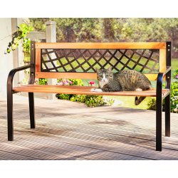 ProGarden Zahradní lavice dřevěná palisANDR 118 x 50 x 75 cm