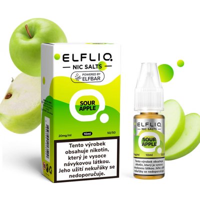 Elf Bar Elfliq Salt Sour Apple 10 ml 20 mg – Sleviste.cz