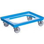 PK Group Vozík pod přepravky 2 otočná + 2 pevná gumová kolečka 100 mm Barvy: Modrá – Zboží Mobilmania