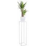 HowHomely STOJAN NA KVĚTINÁČ SIMPLE 100x24x24 cm BÍLÁ – Zboží Dáma