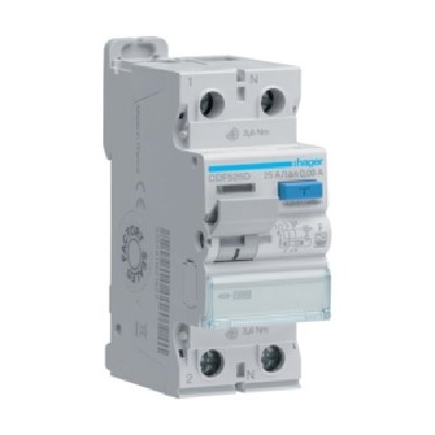 Hager CDF525D 2P 25A 30mA 10kA typ F – HobbyKompas.cz