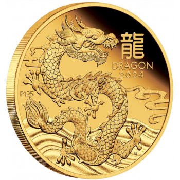 The Perth Mint zlatá mince Lunární Série III Rok Draka 2024 PROOF 1 oz