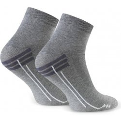 Pánské vzorované ponožky 054 MELANŽOVĚ ŠEDÁ