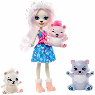 Mattel Enchantimals Pristina Polar Bear s rodinkou – Zboží Mobilmania