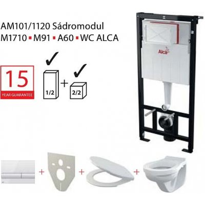 Alcadrain Sádromodul s tlačítkem M370 SET5V1AM101/1120-WCALCA – Zbozi.Blesk.cz