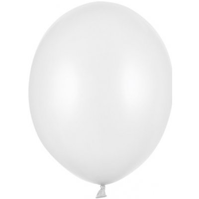 PartyDeco Balónek bílý metalický 27 cm