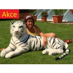 Obrovský tygr ležící délka bílý 200 cm – Zbozi.Blesk.cz