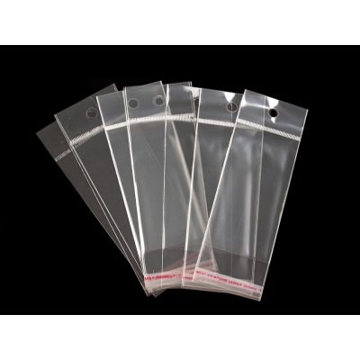Prima-obchod PP sáček s lepicí klopou a závěsem 5x9 cm, barva transparent – Zboží Živě