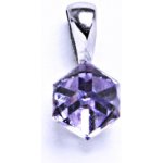 Čištín Stříbrný přívěsek s krystalem Swarovski Violet 6x6 mmP 1230 – Hledejceny.cz