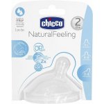 Chicco dudlík na láhev Natural Feeling silikon střední průtok 1 ks V001515 – Zboží Dáma