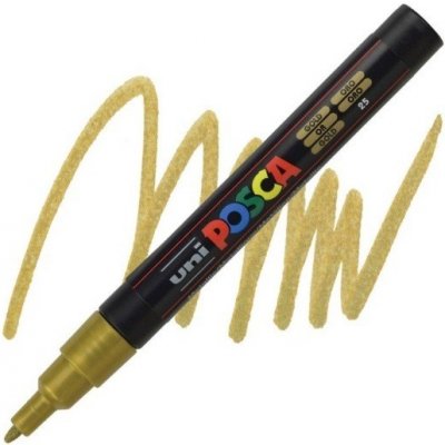 Uni Posca PC-3M 0,9-1,3 mm zlatý – Zboží Živě