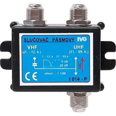 IVO I014-P slučovač VHF/UHF 1x DC průchozí přes UHF vstup – Zboží Živě