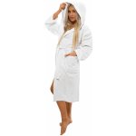Dámský bavlněný župan s kapucí Bílá – Hledejceny.cz