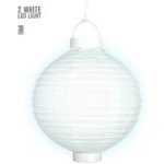 Lampion se žárovkou BÍLÝ 20 cm – Zboží Mobilmania