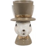 Clayre Eef Egg Cup stojánek na vajíčko králík v klobouku 7 7 12 cm béžový – Zboží Dáma