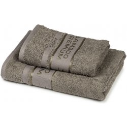 4Home Sada Bamboo Premium osuška a ručník šedá 50 x 100 cm 70 x 140 cm