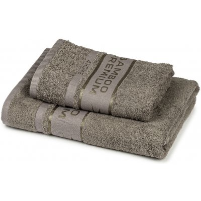 4Home Sada Bamboo Premium osuška a ručník šedá 50 x 100 cm 70 x 140 cm – Zboží Dáma