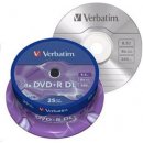 Verbatim DVD+R DL 8,5GB 8x, AZO, spindle, 25ks (43757)