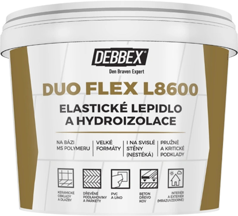 Den Braven Elastické lepidlo a hydroizolace DUO FLEX L8600 15 kg