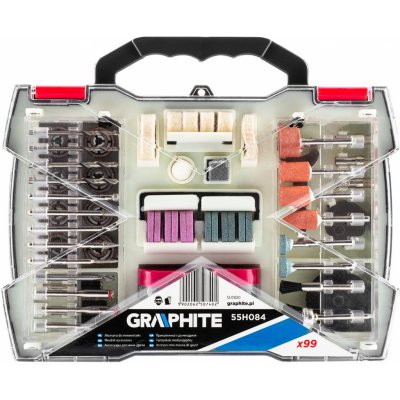 GRAPHITE sada nástrojů pro minibrusky, 99ks v kufru – Zboží Dáma