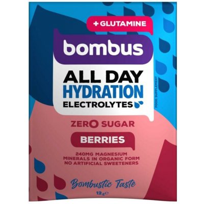 Bombus All Day Hydration Berries elektrolytický nápoj s glutaminem 12 g – Hledejceny.cz
